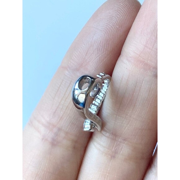 925 sterling silver cubic zirconia Heart charm pendant - Picture 5 of 5